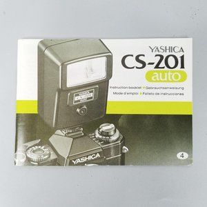 Yashica CS - 201 Auto Flash Instruction Booklet
